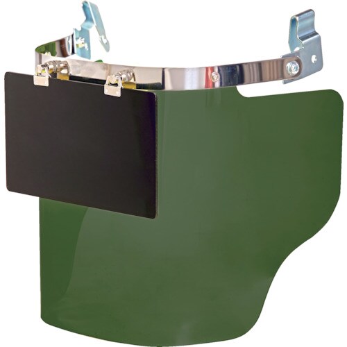 TRUSCO ヘルメット取付型大型防災面 グリーン