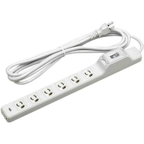 明工 15A安全ブレーカ付OA用抜け止め接地タップ