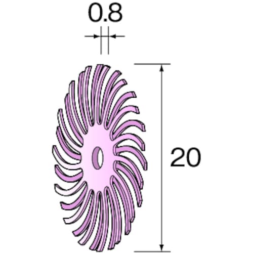ミニモ ラバーブラシ #800 φ20 (20個入
