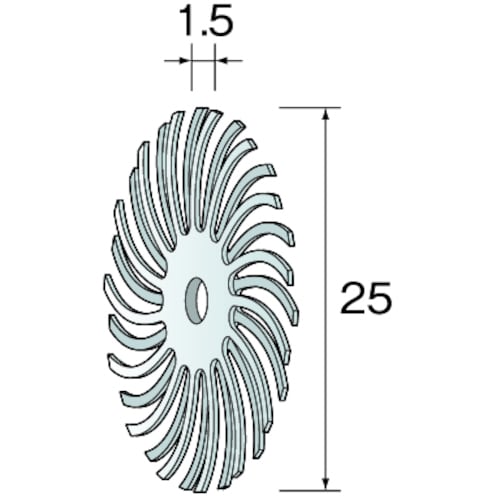 ミニモ ラバーブラシ #120 φ25 (20個入