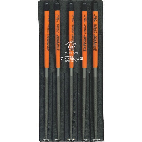 ツボサン 組ヤスリ 5本組 丸 油目