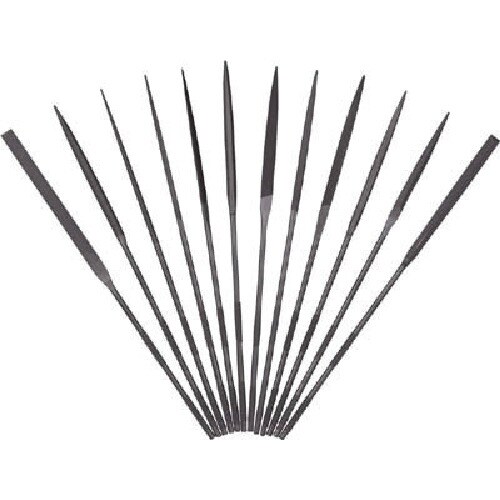 ツボサン 精密ヤスリ 12本組 丸 #3(#6より