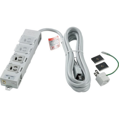 ELPA カバー付事務所向けタップ4P耐雷