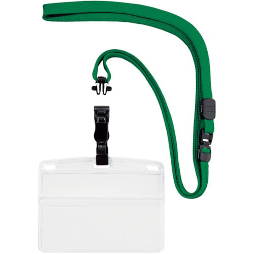 OP 吊り下げ名札 脱着式 名刺サイズ 1枚 緑