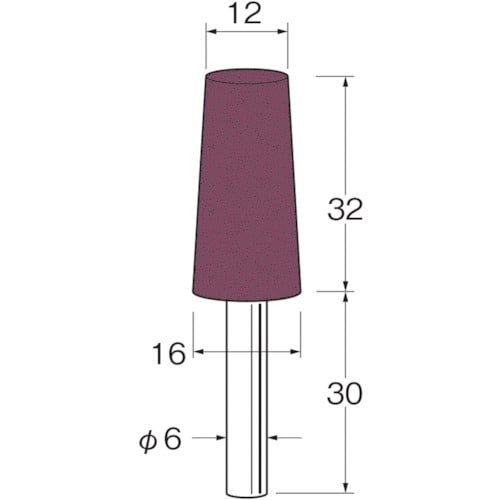 リューター 軸付グリーンカーボランダムゴム砥石外径