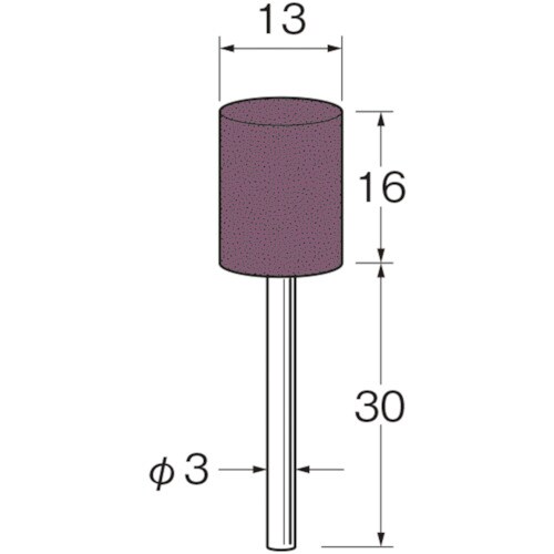 リューター 軸付グリーンカーボランダムゴム砥石外径