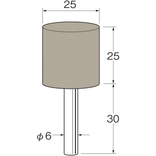 リューター 軸付弾性砥石(PVA砥石)外径(mm)