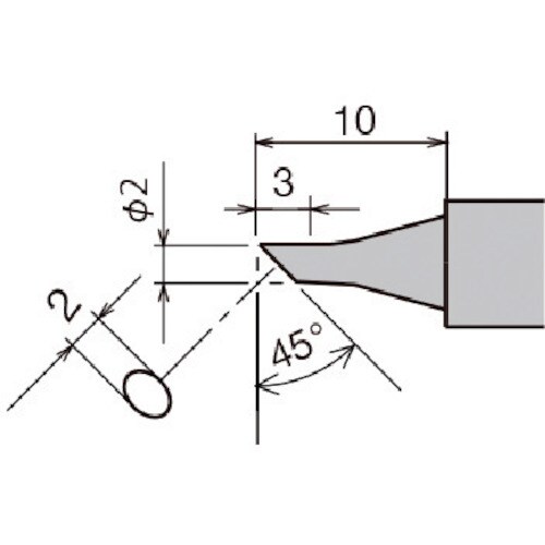 グット 交換こて先 ショート2C型面のみ