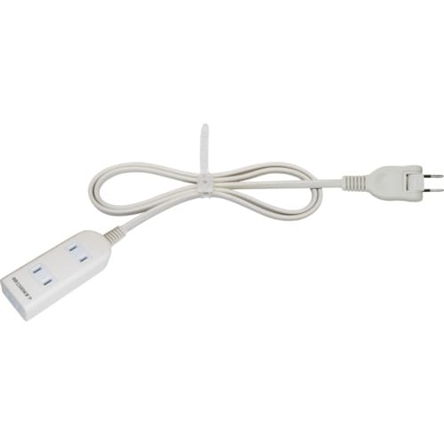 ノア 3ケ口延長コード1m白