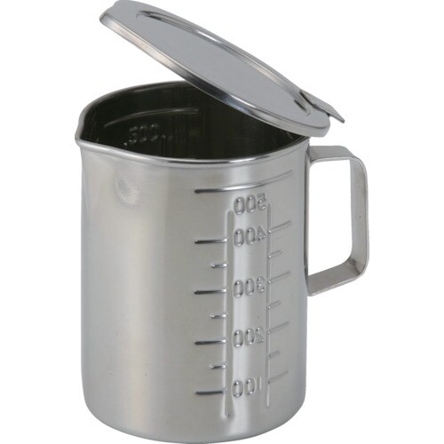 オオモリ フタ付口付ビーカー(丁番タイプ) 500