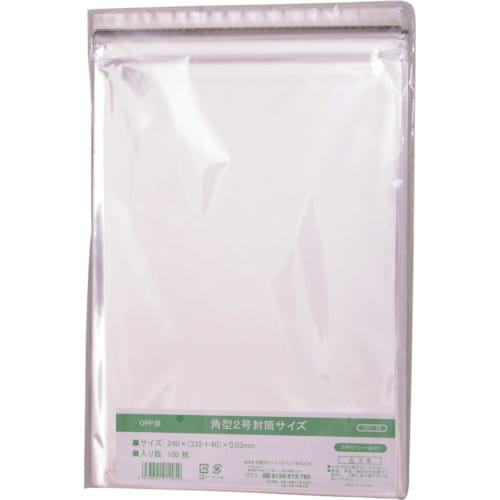 IRL OPP袋フタ付シール付き 角形2号封筒サイ