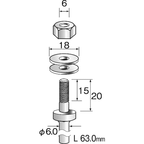 ミニモ マンドレール φ6.0穴用 (3本入)