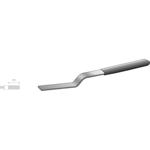 ミニモ コテヤスリ クランク型 中目 平