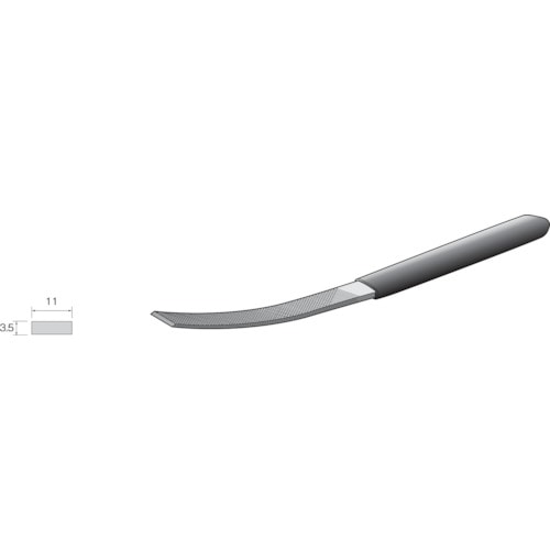 ミニモ コテヤスリ 舟型 細目 平