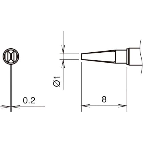 白光 こて先1L型 400℃