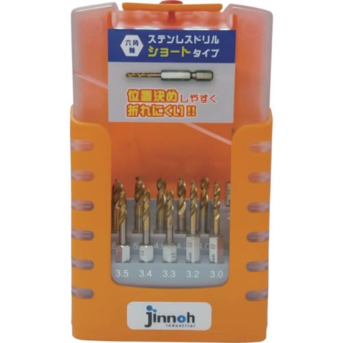 jinnoh ステンレスドリル ショート六角軸14
