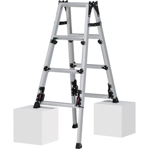 ピカ 上部操作式四脚アジャスト式はしご兼用脚立スタ
