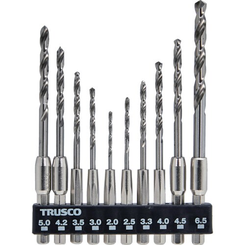 TRUSCO 六角軸鉄工ドリル 10本組