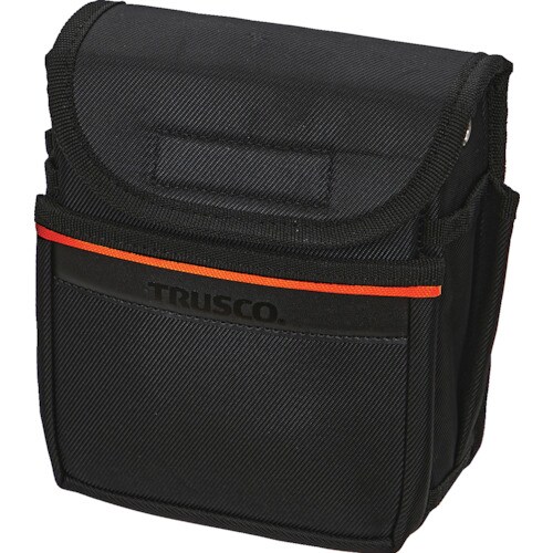 TRUSCO 小型腰袋2段 フタ付 ブラック