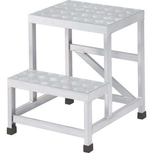 TRUSCO アルミ製溶接一体構造型作業台 二段縞