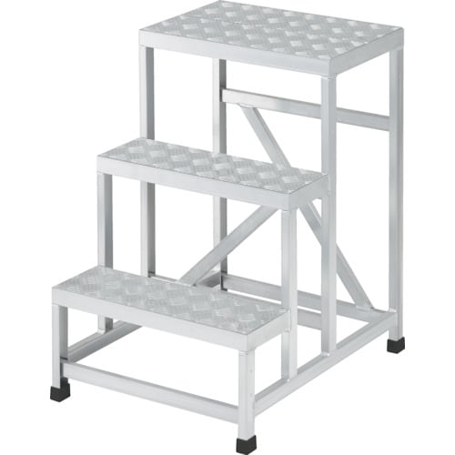 TRUSCO アルミ製溶接一体構造型作業台 三段縞