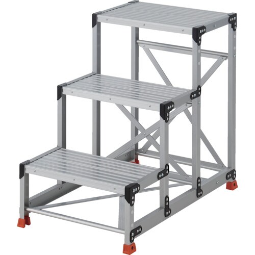 TRUSCO 作業用踏台 3段 ステップ奥行30