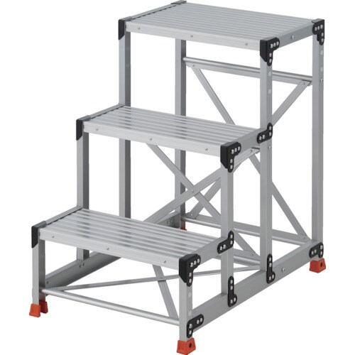 TRUSCO 作業用踏台 3段 ステップ奥行25