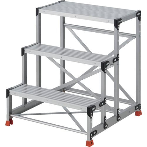 TRUSCO 作業用踏台 3段 ステップ奥行20