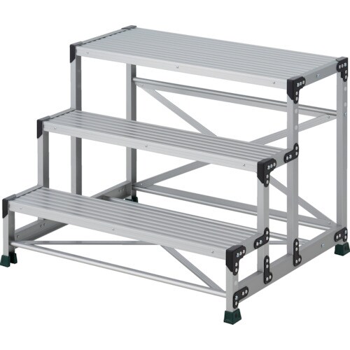 TRUSCO 作業用踏台 3段 ステップ奥行20