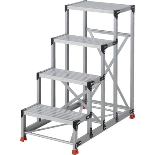 TRUSCO 作業用踏台 4段 ステップ奥行25