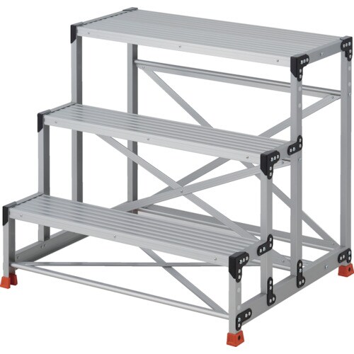 TRUSCO 作業用踏台 3段  ステップ奥行20