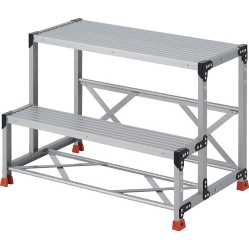 TRUSCO 作業用踏台 2段 ステップ奥行20