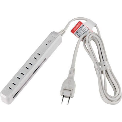 ELPA 耐雷4個口2mスリム回転タップ