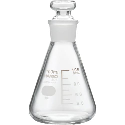 共栓三角フラスコ 100mL(TS22)