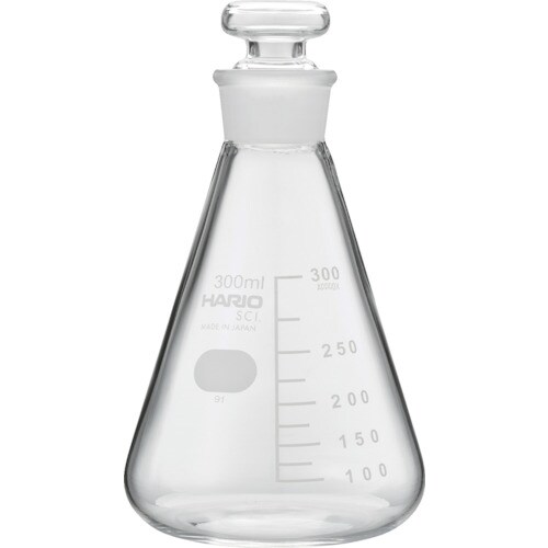 共栓三角フラスコ 300mL(TS27)