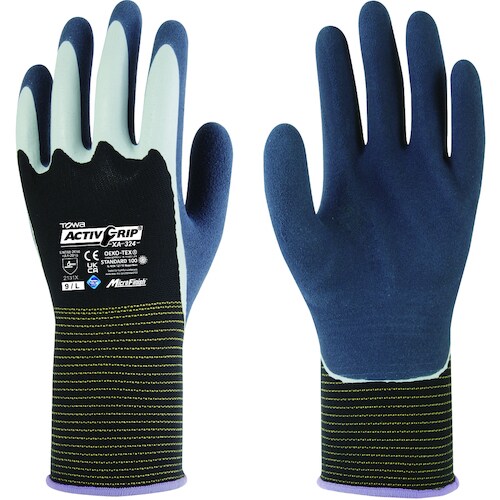 トワロン 天然ゴム背抜き手袋 ActivGrip