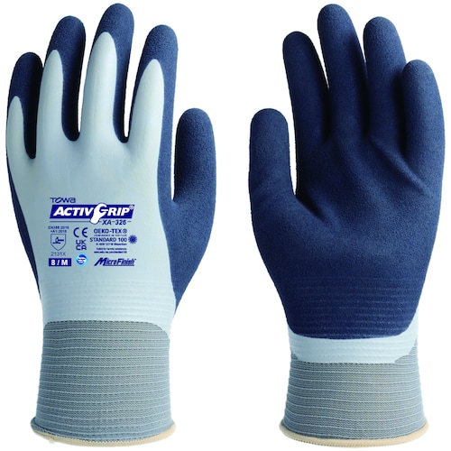 トワロン 天然ゴム手袋 ActivGrip XA−