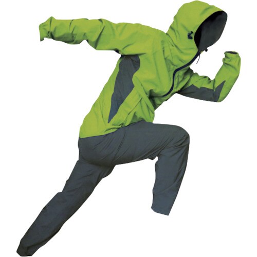 トオケミ ストレッチレインスーツ ライムL