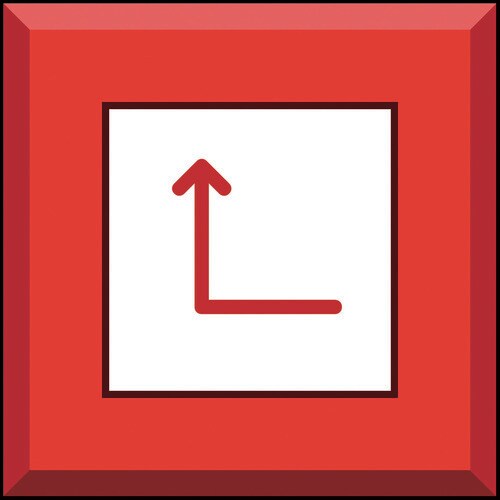 ユニット 埋設表示杭ユニパイル 矢印 赤 左上矢印