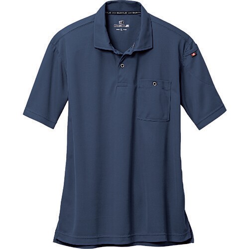 バ−トル 半袖ポロシャツ667−3−Mネイビー