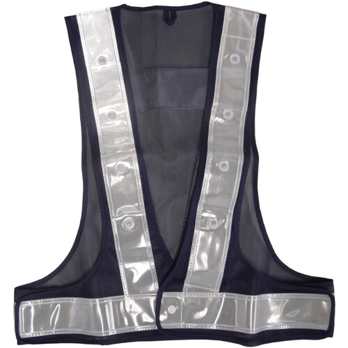 ミズケイ LED安全ベスト(紺地・白)