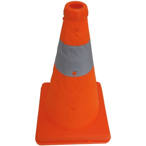 ミズケイ 伸縮式三角コーン 30cm(オレンジ)