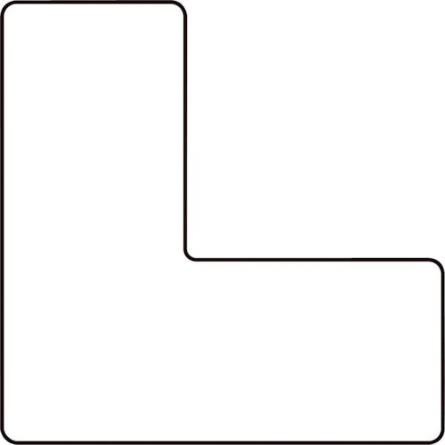 ユニット ユニピタ 置場表示ステッカー L型 白