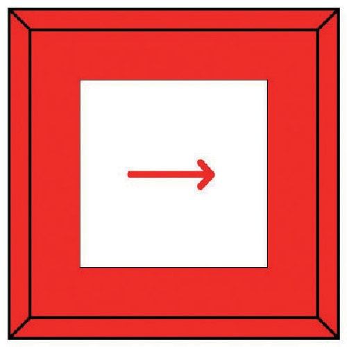 ユニット 埋設表示杭ユニパイル 矢印 赤 右矢印