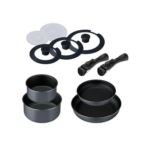 取っ手が外せるフライパン・なべ 11点セット