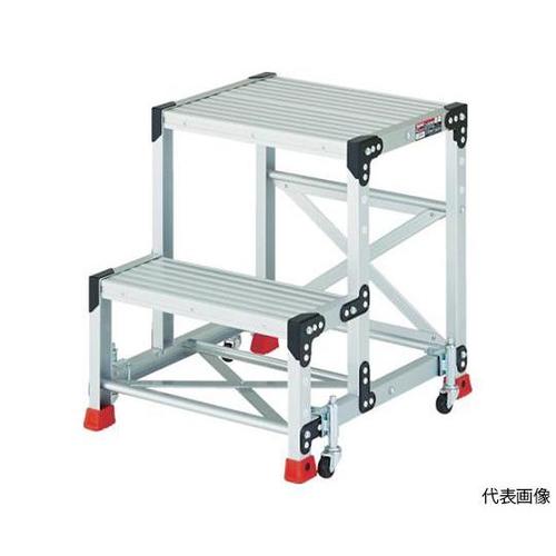 作業用踏台 2段 スプリングキャスター付