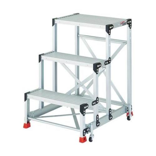 作業用踏台 3段 スプリングキャスター付