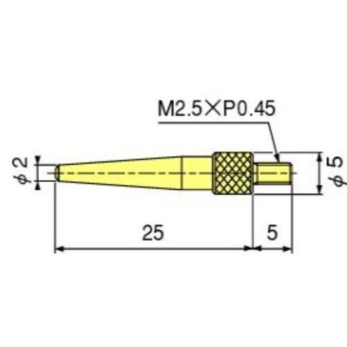 測定子(25L傾斜型)Φ2x25L ZS