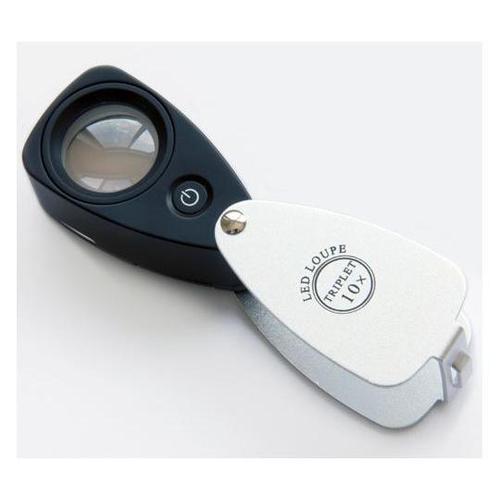 LEDライト付き 宝石用ルーペ 10倍