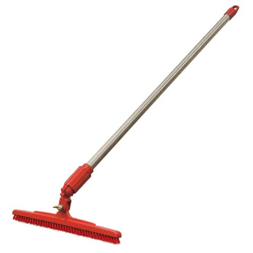 機械下清掃用ブラシ 短柄 ソフト 赤 B